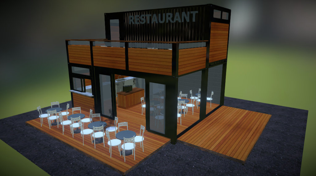 Restaurant - 3D model by Streamline Design (@streamline) 3d model
