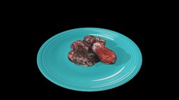 Dates on a plate food, fruit, fruits, dates, fiestaware, dried-dates