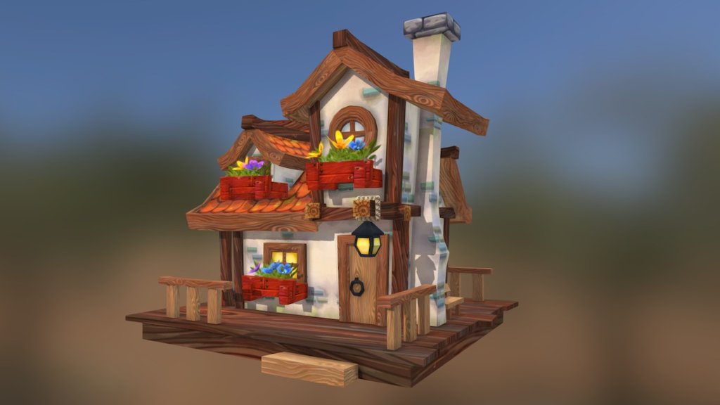 House - Cartoon House - Download Free 3D model by raihertd 3d model
