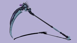 Nightraven Scythe scythe, fantasyweapon, weapon, blender, texture, lowpoly, dark, blade