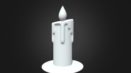 3D Cartoon Candle autodesk, candle, maya, modeling, cartoon