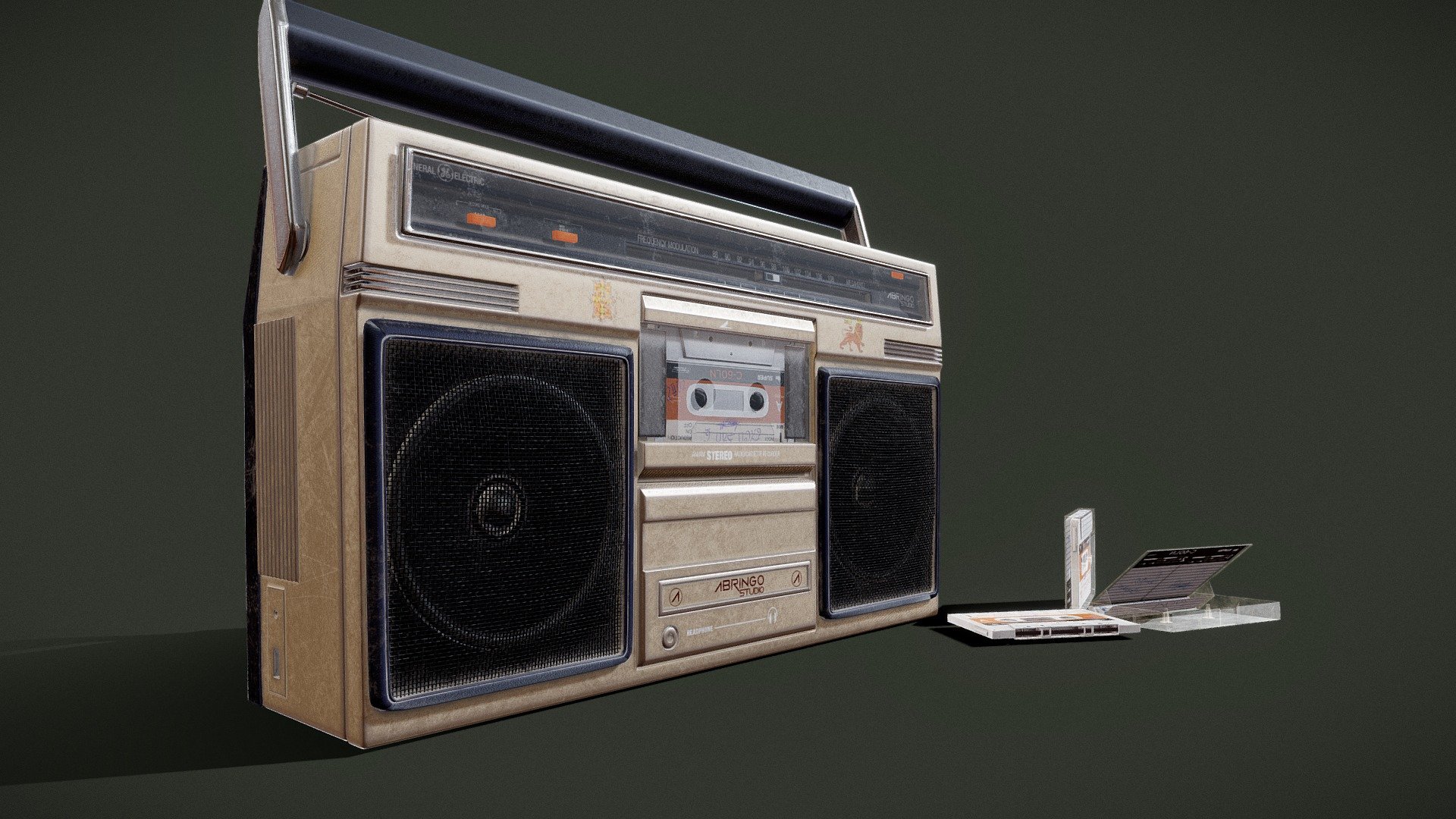 Retro Cassette Recorder Player with AM FM, Vintage Cassette Player with Big Speaker,Headphone Jack,Powered by 4AA Batteries,

Modeling and texturing with blender and substance painter - Vintage tape recorder radio - 3D model by Abringo 3d model