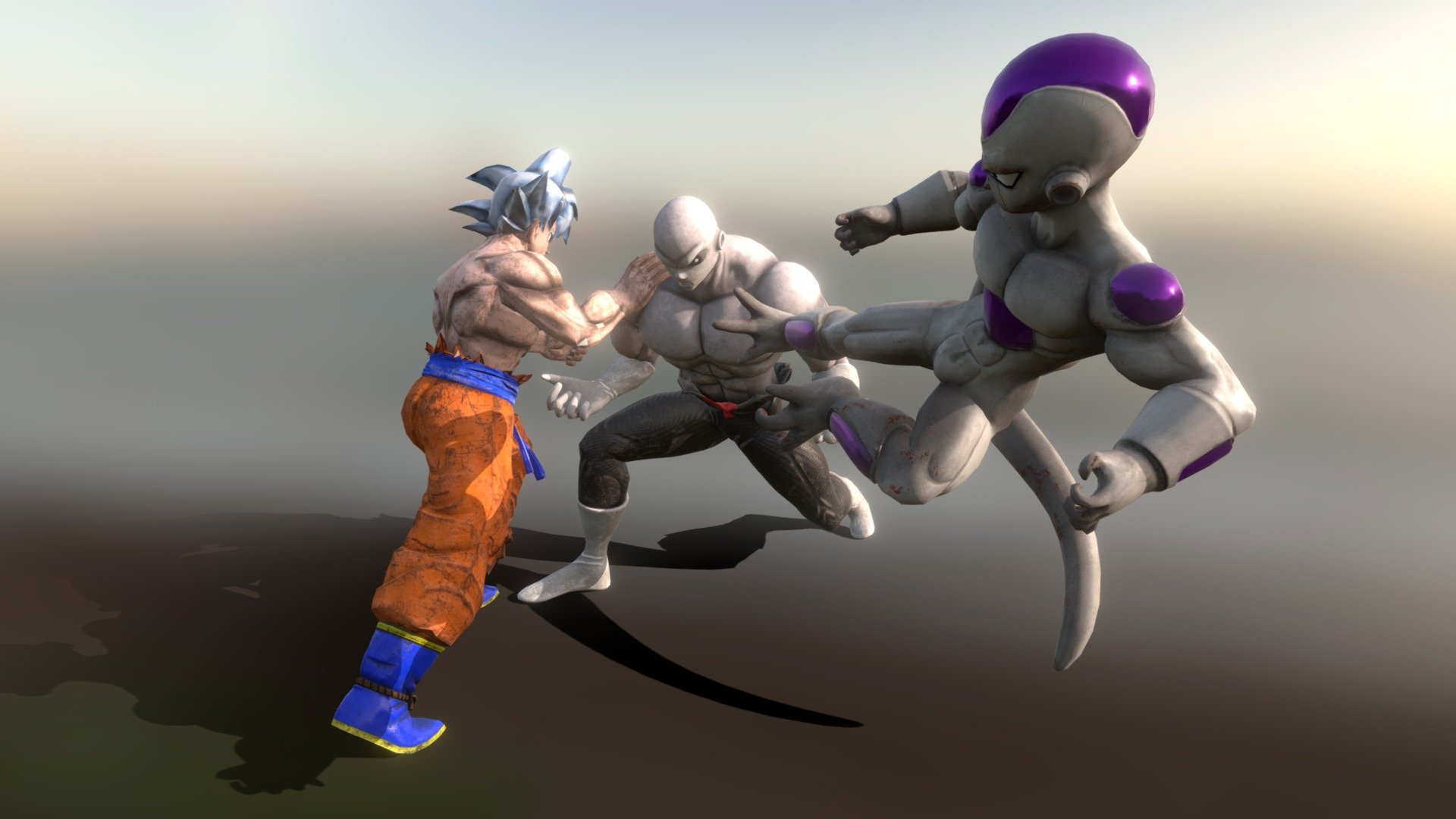 Escena final de Goku jiren y Freezer (Práctica) - Goku vs Jiren vs Freezer - 3D model by Krlts 3d model