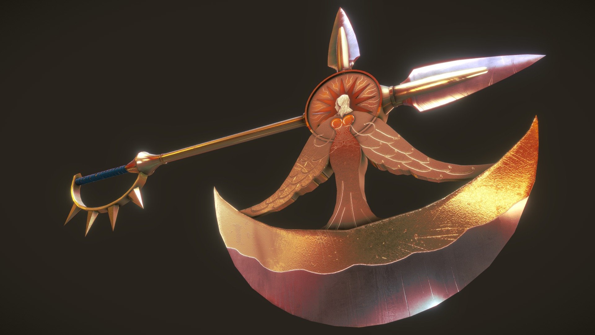 Escanor's divine axe Rhitta in seven deadly sins,
hope you like it and leave a comment !! - Escanor Sacred Treasure Divine Axe Rhitta - Buy Royalty Free 3D model by Mickael_SASMAZ (@mickael.sasmaz) 3d model