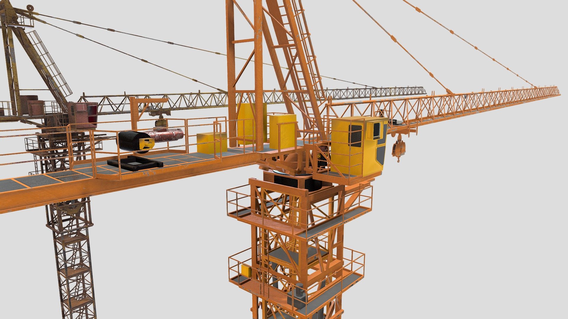 Low Poly Crane model with Old and New PBR Textures - Crane - Buy Royalty Free 3D model by studio lab (@leonlabyk) 3d model