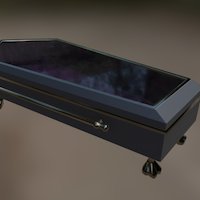 Coffin Coffee Table coffee, tabletop, coffee_table, transparency, creepy, table, goth, glass
