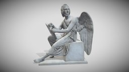 Angel Statue quads, game, pbr
