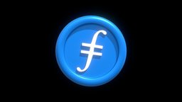 Filecoin or FIL Crypto Coin with cartoon style coin, money, bitcoin, token, currency, crypto, illustration, exchange, fil, metaverse, cryptocurrency, blockchain, nft, cartoon, 3d, technology, modelling, decentralized, web3, filecoin