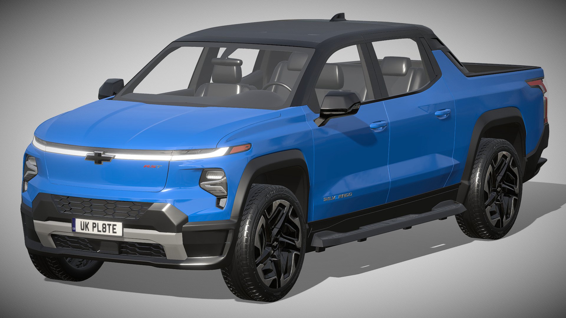Chevrolet Silverado EV RST

https://www.chevrolet.com/electric/silverado-ev

Clean geometry Light weight model, yet completely detailed for HI-Res renders. Use for movies, Advertisements or games

Corona render and materials

All textures include in *.rar files

Lighting setup is not included in the file! - Chevrolet Silverado EV RST - Buy Royalty Free 3D model by zifir3d 3d model