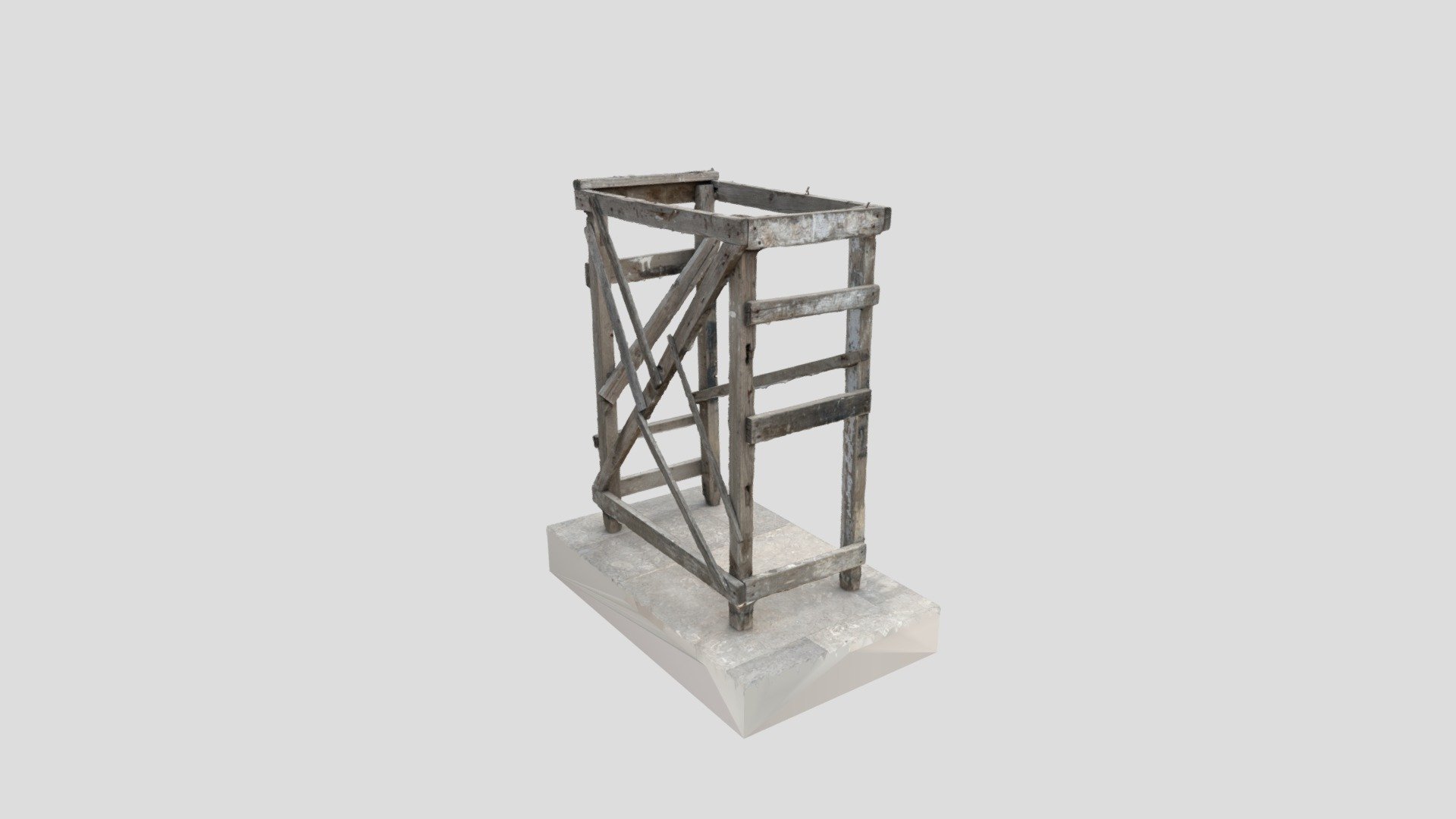 Wooden Scaffolding - 3D model by blubottlestudio 3d model
