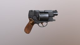 ZEIRAM 2 Revolver revolver, baked-textures, substancepainter, blender, blender3d, gameready, noai
