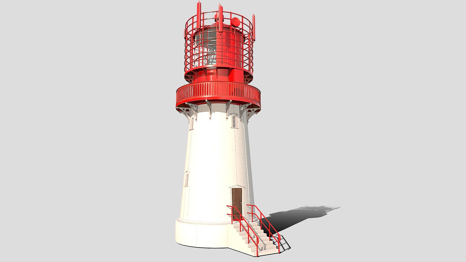 A lighthouse is a tall structure equipped with a light at the top, often located on coastlines or dangerous areas at sea, to guide and warn ships by emitting a distinctive, visible signal. Light House 3d model with realistic 4k textures 3d model