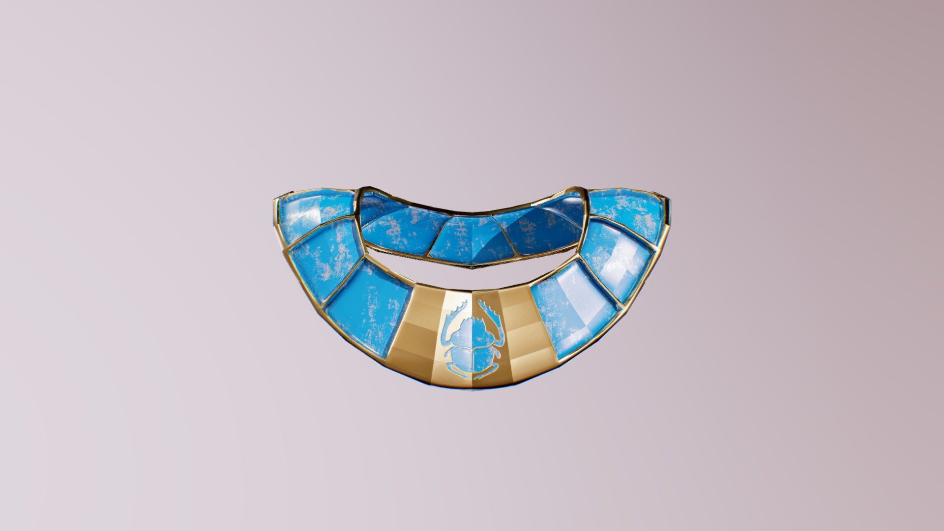 This is a neckguard for an egyptian guard that will be in a video game. It's a piece from a set 3d model