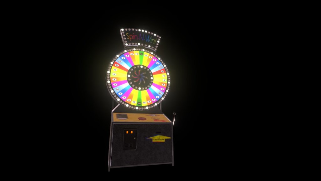 A Spin-N-Win Arcade game. Party of a larger collection of arcade themed models. Textures are 1024 x 1024. This model is game ready 3d model