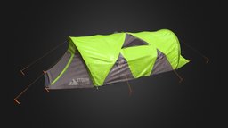 Wet Camping Tent green, tent, videogames, sleeping, photorealistic, unreal, wild, wet, vr, ar, tracking, jungle, wildlife, optimized, hiking, rainy, sleepingbag, low-poly, lowpoly, black, hikinggear