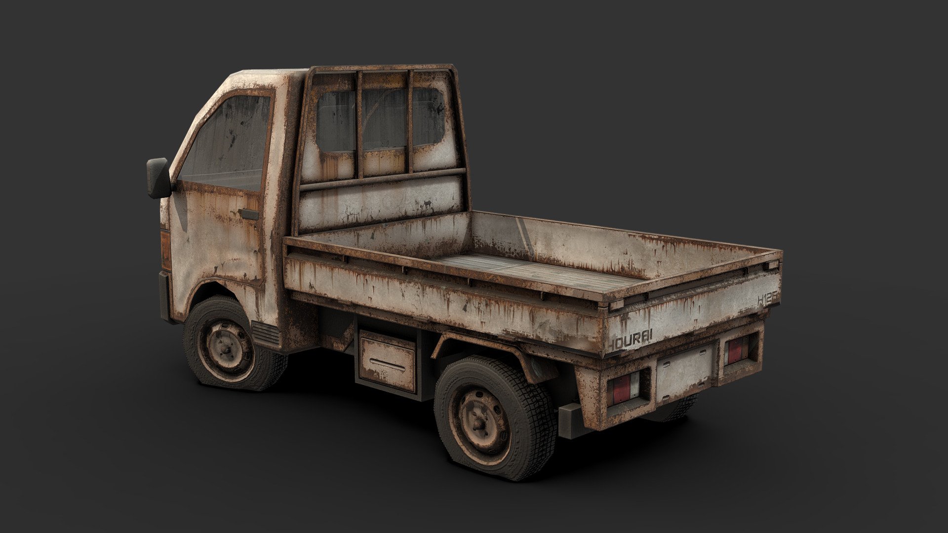 quick-ish lowpoly truck for something I was working on, pretty happy with how it came out

Made in 3DSMax and Substance Painter

Questions? Interested in a custom model? Want me working on your project? Feel free to contact me via artstation at: https://www.artstation.com/renafox3d - Abandoned Kei Truck - Buy Royalty Free 3D model by Renafox (@kryik1023) 3d model