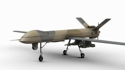 UAV Elang Hitam missile, drone, aircraft, indonesia, tni, tni-au, kri, ucav, pesawat, puna, mq-9-reaper, weapon, modeling, sketchup, 3d, uav, design, military, sketchfab, male, bayraktar, elang-hitam, black-eagle, tanpa-awak, ch-4b-rainbow