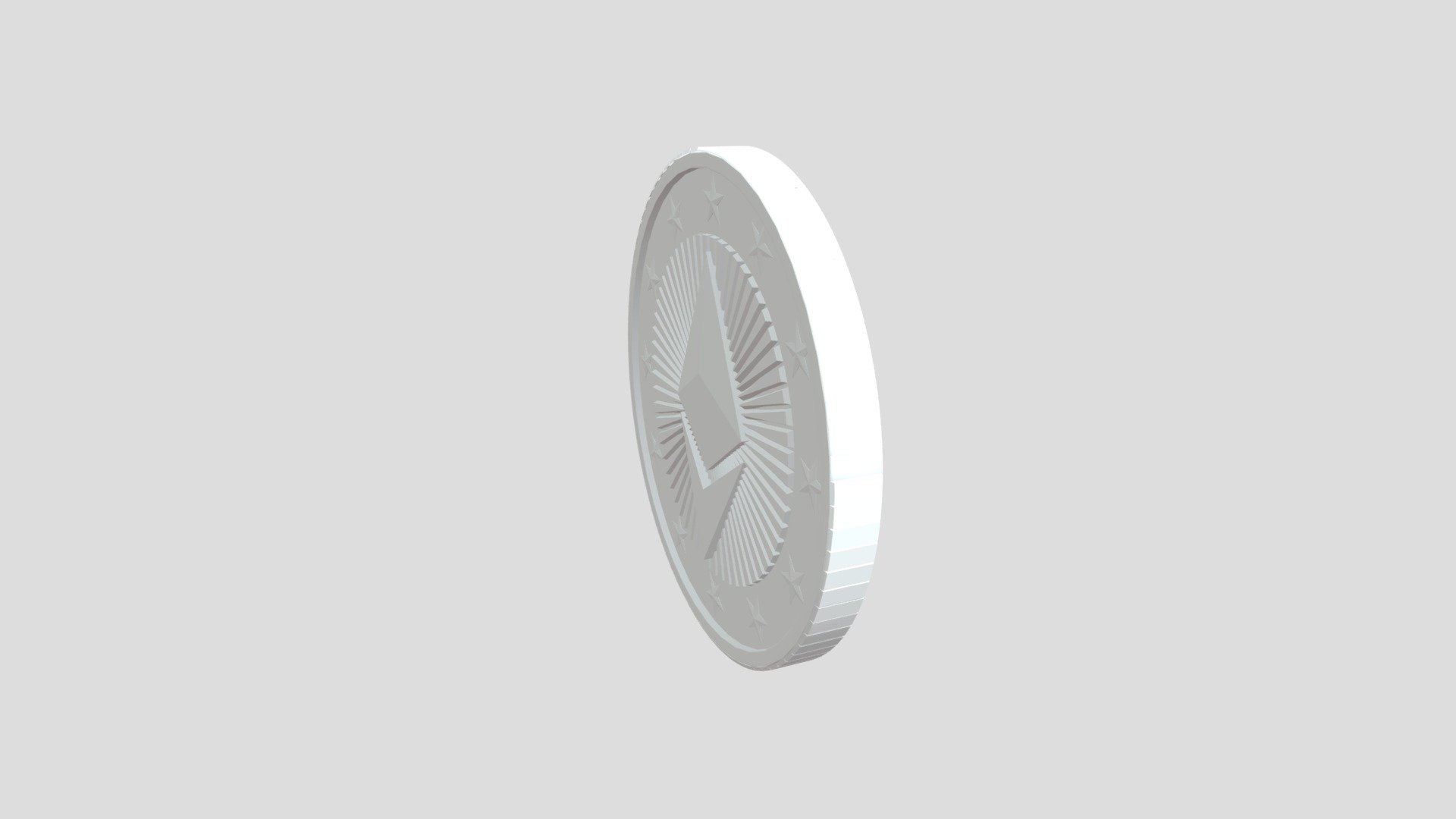 Ethereum coin designed and Textured in Autodesk Maya - Ethereum Coin - Download Free 3D model by fahad4 3d model
