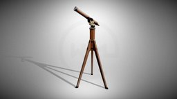 Comet seeker astronomy, optics, brass, science, technics, glass, wood, steel