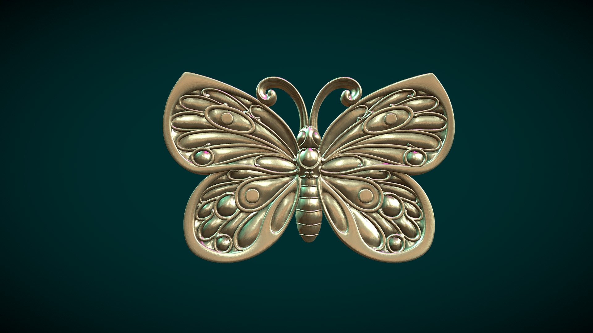 Print ready Butterfly.

Measure units are millimeters, it is about 3 cm in width.

Mesh is manifold, no holes, no inverted faces, no bad contiguous edges.

Available formats: .blend, .stl, .obj, .fbx, .dae

here is two versions of the model, one is with flat back side another one isn't 3d model