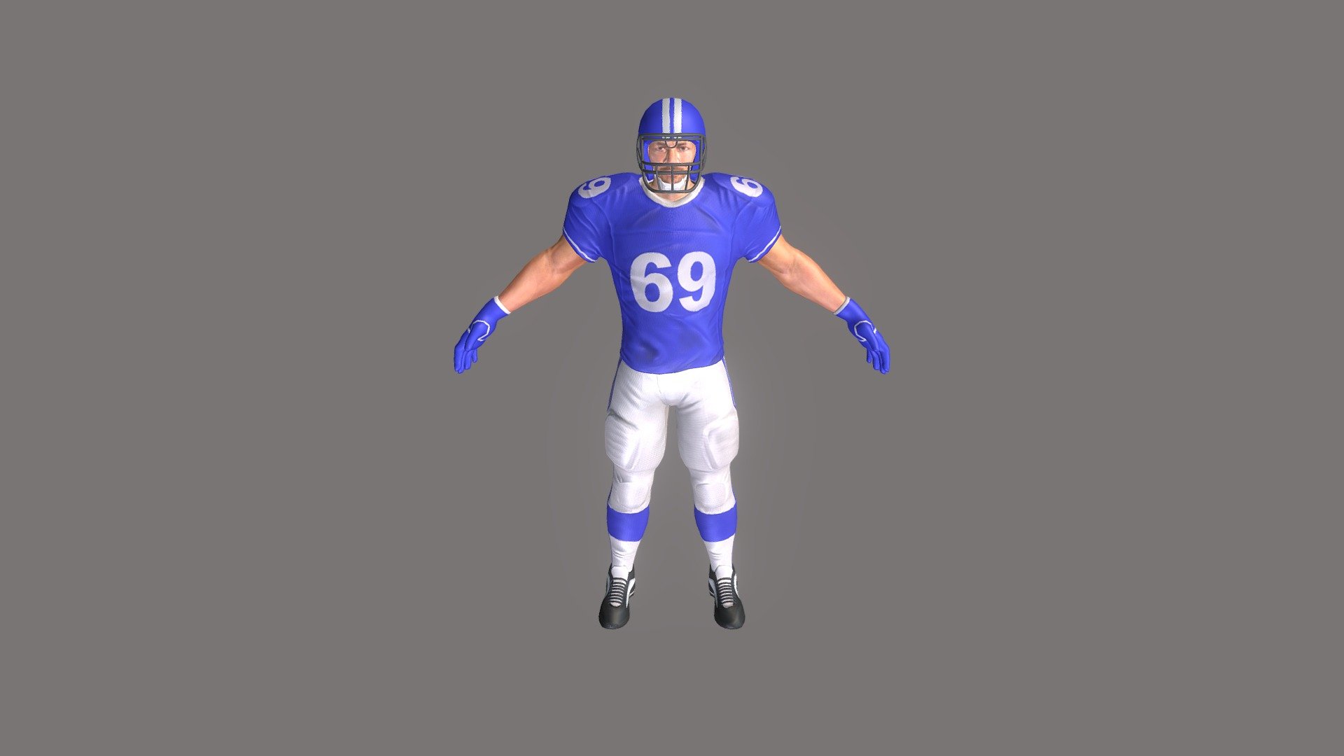 American Footballer - Buy Royalty Free 3D model by Spuke Animation (@spukeanimation) 3d model
