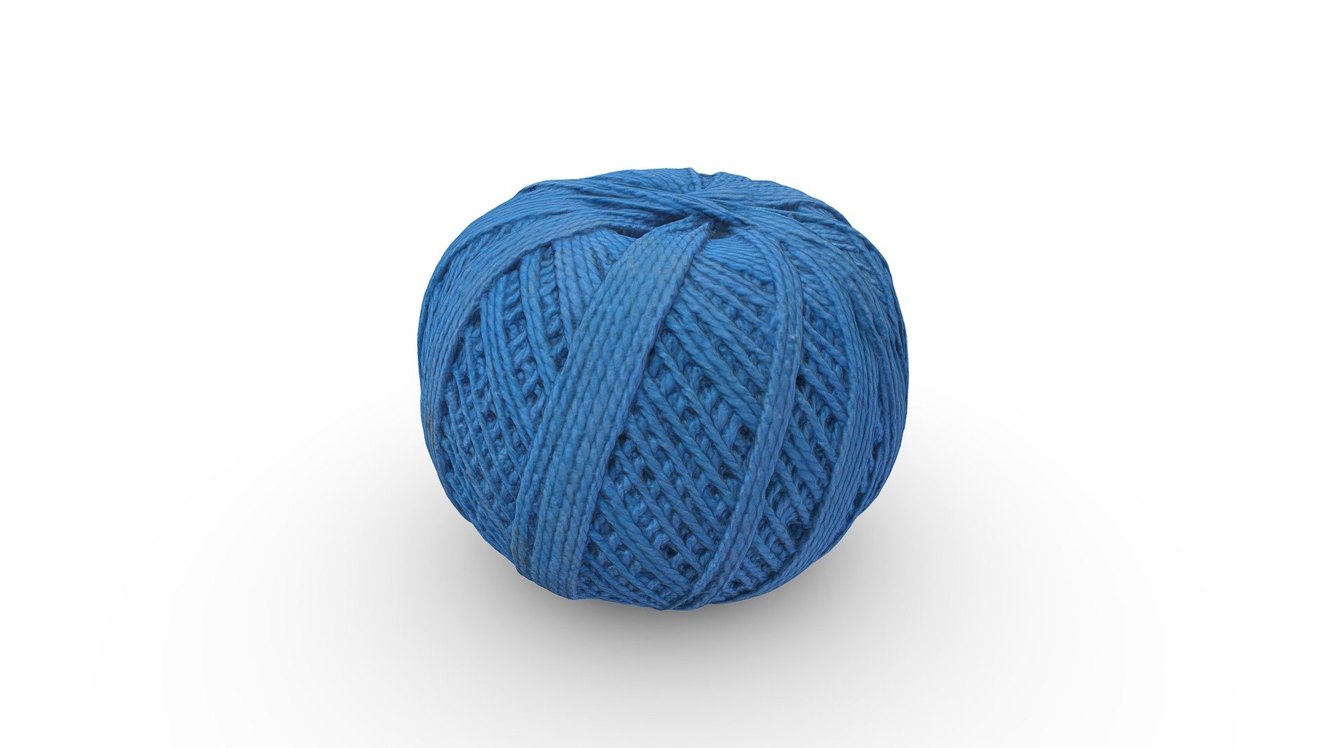 High-poly blue ball of thread photogrammetry scan. PBR texture maps 4096x4096 px. resolution for metallic or specular workflow. Scan from real thread, high-poly 3D model, 4K resolution textures.

Additional file contains low-poly 3d model version, game-ready in real time 3d model