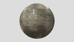 Floor Tile 002 V 02 PBR 4K Dirty tile, mud, floor, pattern, dirt, ceramic, game_asset, dirty, soil, game_ready, architecture, texture, pbr, stone, material