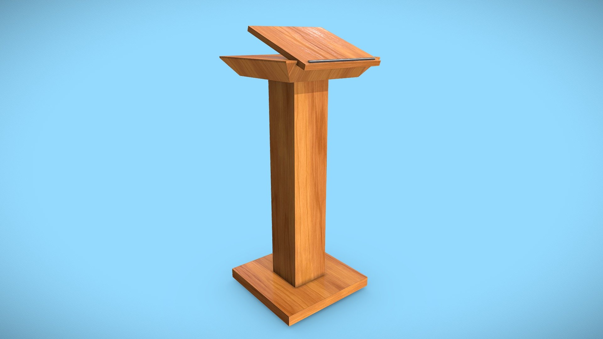This is a 3D model of a Straight Pulpit


Made in Blender 2.9x (Cycles Materials) and Rendering Cycles.
Main rendering made in Blender 2.9 + Cycles using some HDR Environment Textures Images for lighting which is NOT provided in the package!

What does this package include?
- 3D Modeling of a Straight Pulpit
- 2K and 4K Textures (Base Color, Normal Map, Roughness, Ambient Occlusion, Metallic) 

Important notes
- File format included - (Blend, FBX, OBJ, MTL)
- Texture size -  2K and 4K 
- Uvs non - overlapping
- Polygon: Quads
- Centered at 0,0,0
- In some formats may be needed to reassign textures and add HDR Environment Textures Images for lighting.
- Not lights include 
- Renders preview have not post processing
- No special plugin needed to open the scene.

If you like my work, please leave your comment and like, it helps me a lot to create new content.
If you have any questions or changes about colors or another thing, you can contact me at  we3domodel@gmail.com - Straight Pulpit - Buy Royalty Free 3D model by We3Do (@giovanny) 3d model