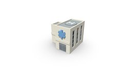 Hospital Building (Low Poly) apartments, buildings, floor, game-art, cityscene, hospital, healthcare, places, game-assets, hospital-room, architecture, low-poly, game, city, city-props, city-assets, hospital-building