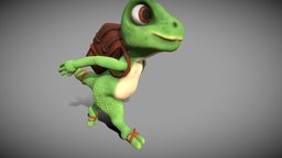cartoon gecko traveler