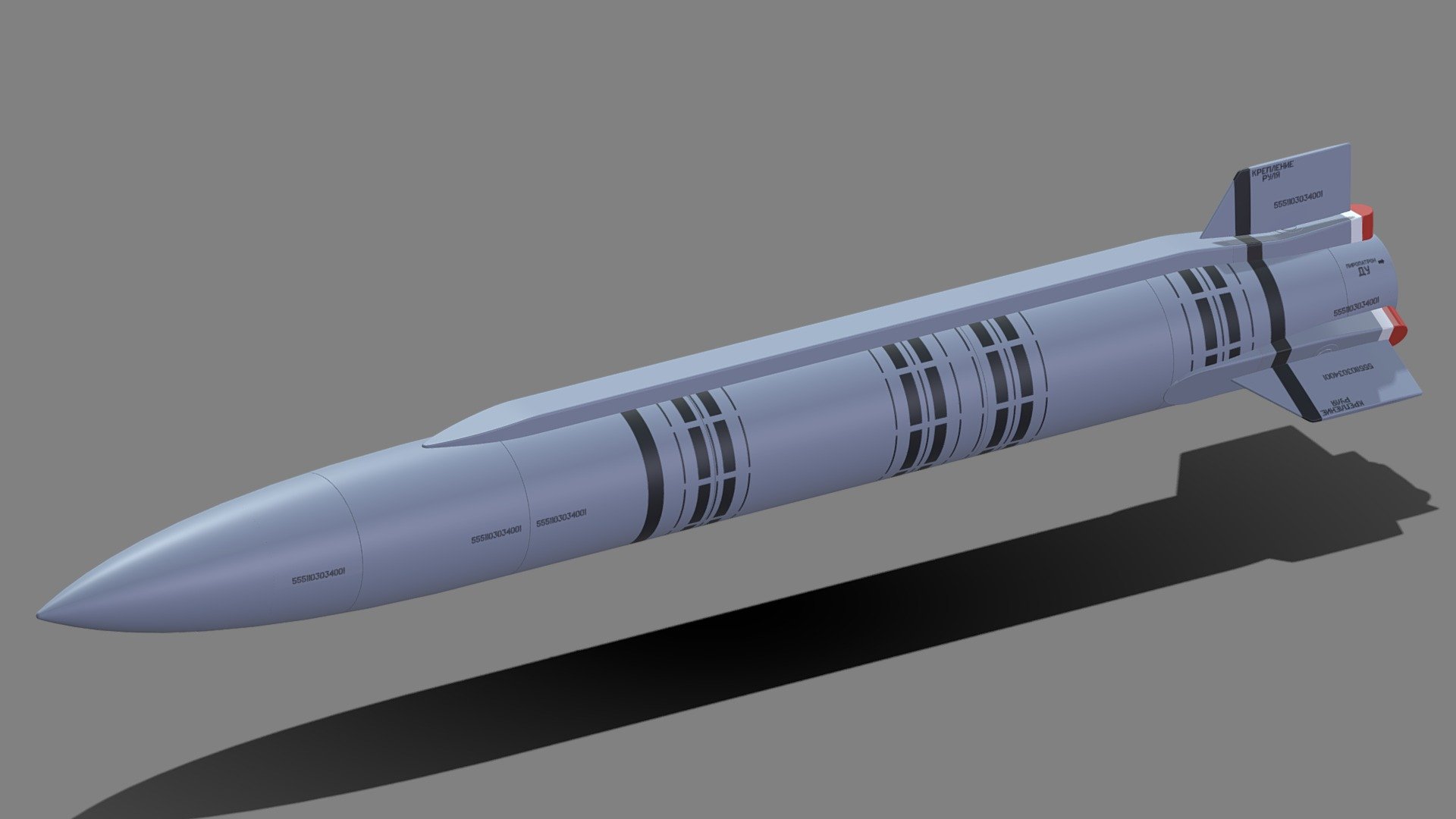 Kh-15 (AS-16) Kickback aeroballistic missile modeled by selena3D. Link to to the model: -link removed- - Kh-15 (AS-16) Kickback aeroballistic missile - 3D model by Jeyhun1985 3d model