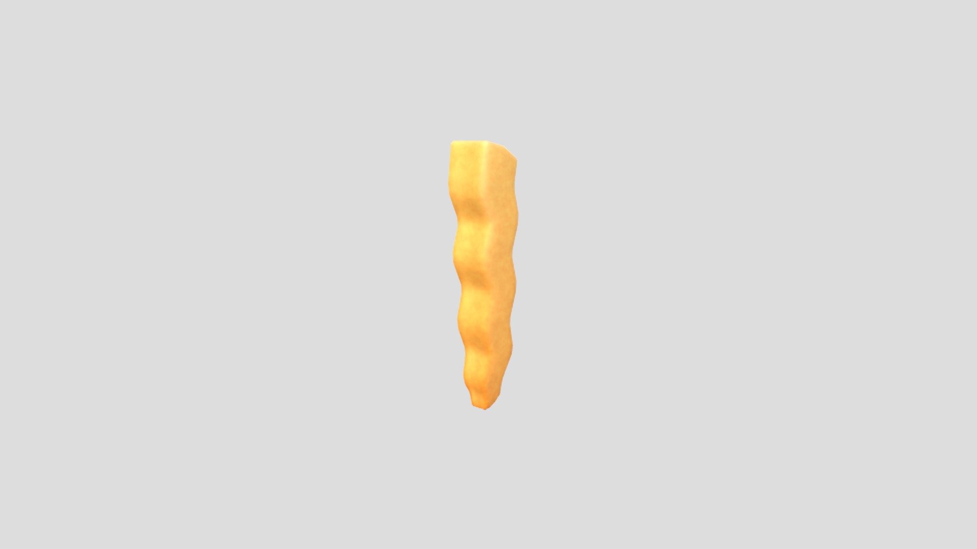 Serrated French Fries 3d model.      
    


File Format      
 
- 3ds max 2021  
 
- FBX  
 
- OBJ  
    


Clean topology    

No Rig                          

Non-overlapping unwrapped UVs        
 


PNG texture               

2048x2048                


- Base Color                        

- Normal                            

- Roughness                         



386 polygons                          

385 vertexs                          
 - Serrated French Fries - Buy Royalty Free 3D model by bariacg 3d model