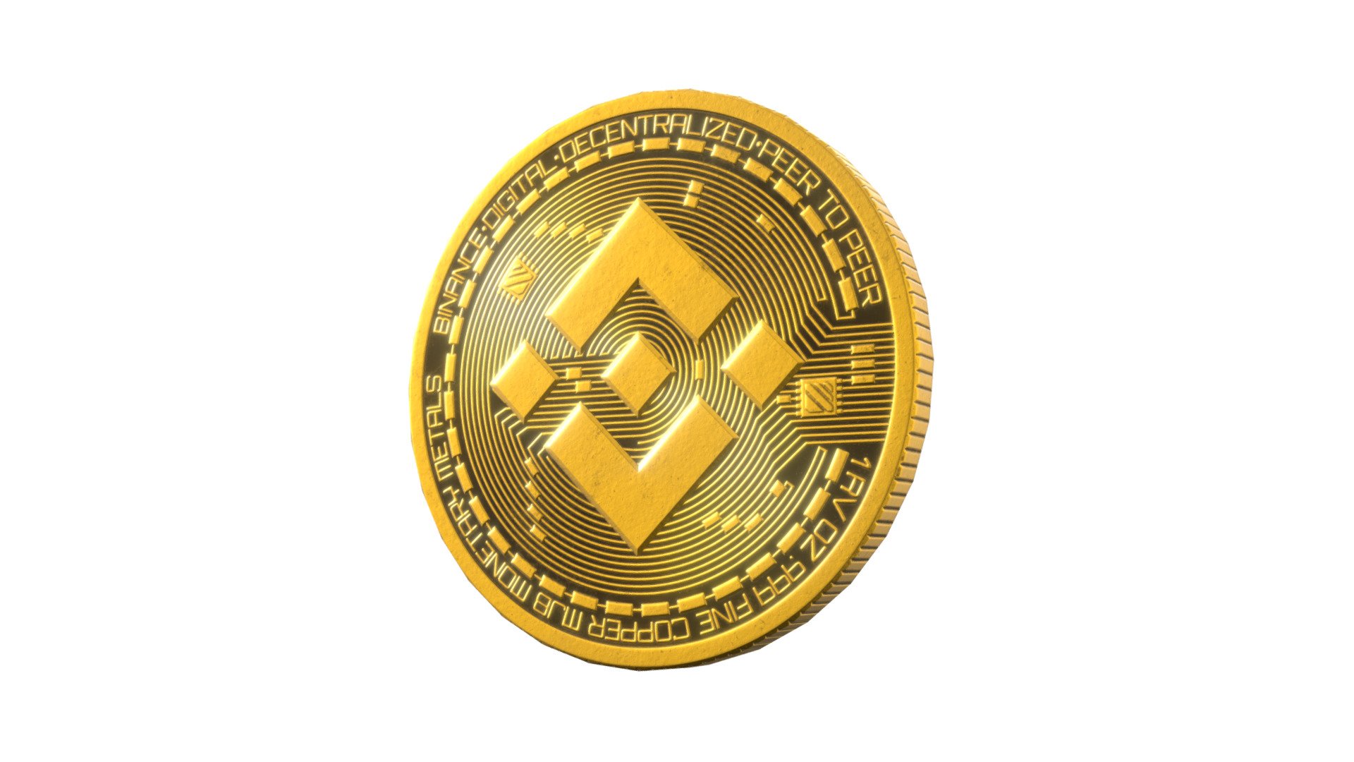 Binance crypto coin with 4K PBR textures - Binance crypto coin - 3D model by alexhappy 3d model