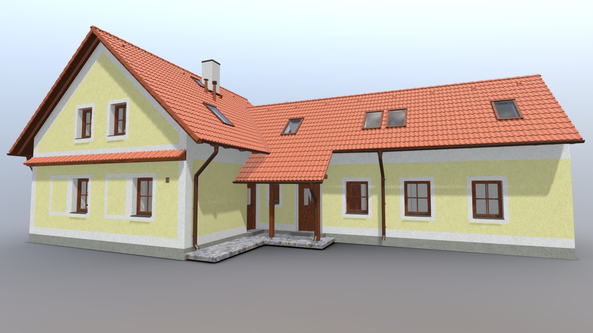 Its a village family house from europe. Interior and exterior. 4k textures 3d model