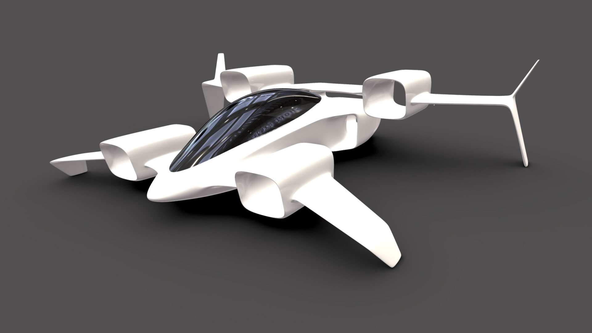 The ML is a GRUG GROUP one seater concept where 6 thrusters (2 embedded and 4 external) can be provided with vector thrust mechanis to add vertical flight capabilities to the aircraft.

This model doesnt show power sources and vector thrust mechanism due copyright, just is the model in his basic shape 3d model