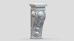 Scroll Corbel 48 stl, room, printing, set, element, luxury, console, architectural, detail, column, module, pack, ornament, molding, cornice, carving, classic, decorative, bracket, capital, decor, print, printable, baroque, classical, kitbash, pearlworks, architecture, 3d, house, decoration, interior, wall, pearlwork