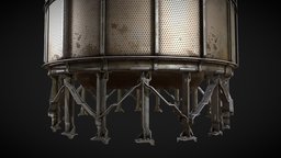 Moon base tower tower, base, substancemoon, substancepainter, space