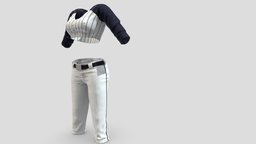 Female Baseball Uniform baseball, red, white, girls, top, clothes, pants, dress, stripes, uniform, womens, outfit, pbr, low, poly, female, blue