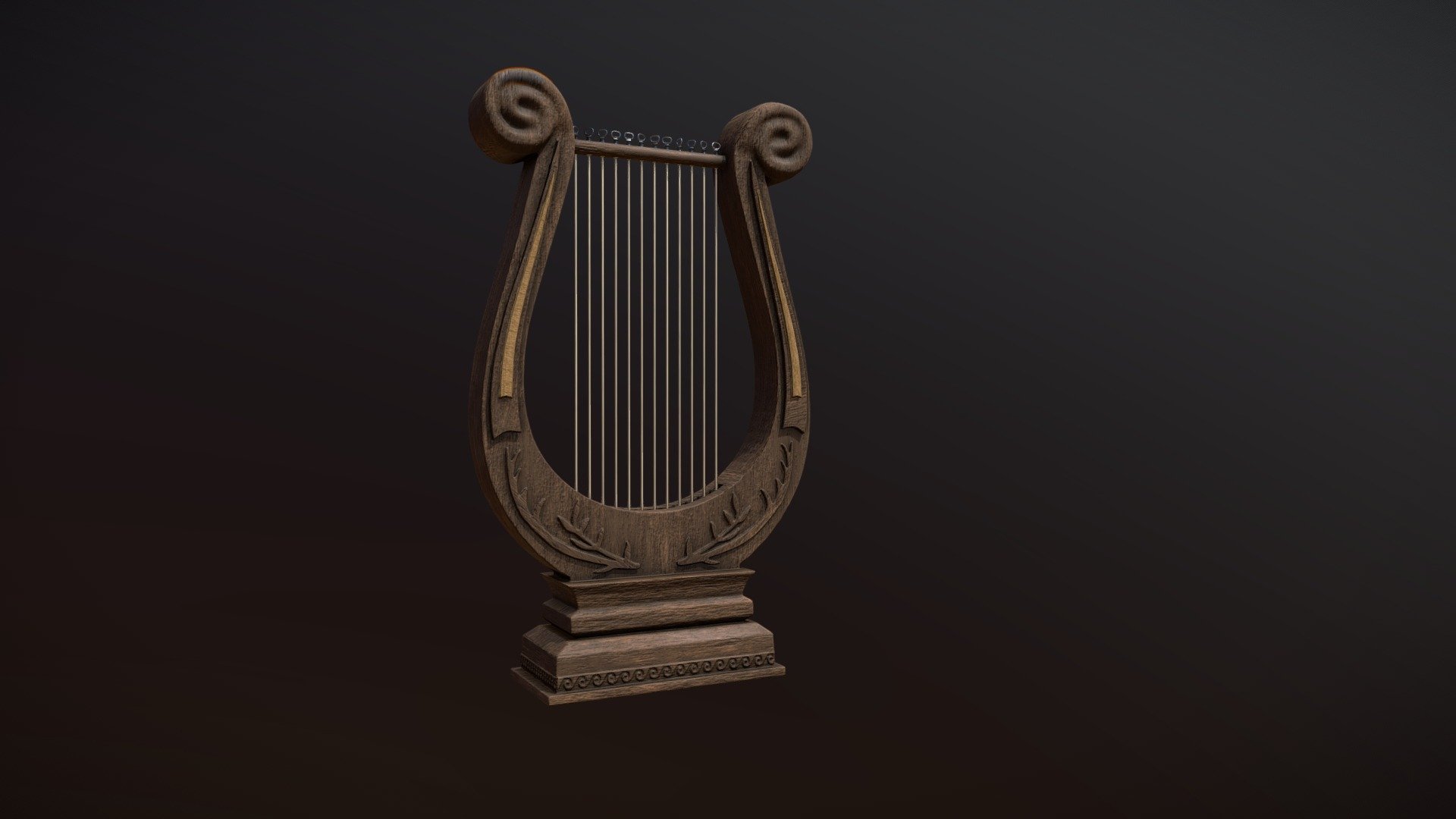 This is game ready asset made almost fully in Houdini. 
Ornaments done in Houdini as well.

My Arstation - https://www.artstation.com/zdmit - Greek Lyre - Download Free 3D model by dimitryzub 3d model
