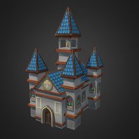 Church down, top, chapel, religion, christian, religious, christianity, unity, 3d, low, poly, structure, building, fantasy, church