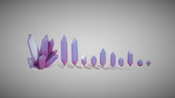 Crystal Pack kit, diamonds, set, indie, mining, prop, jewelry, rocks, purple, crystal, pack, adventure, cave, collection, crystals, gem, gamedev, diamond, props, nature, gems, minerals, indiedev, unrealengine, wizzard, reward, unity, unity3d, asset, game, blender, pbr, lowpoly, low, stone, stylized, fantasy, rock, magic, "gameready", "environment", "noai"
