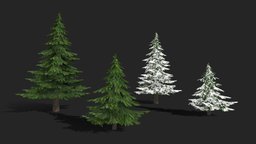 Fir Trees (LowPoly) tree, plant, forest, pine, branches, timber, snow, pack, detailed, evergreen, clean, snowy, alpine, spruce, ornamental, fir, unrealengine, conifer, firs, douglas, coniferous, unity, asset, game, lowpoly, low, poly, wood, gameready, gamesready, needle-leaved, branchescedar
