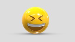Apple Grinning Squinting Face face, set, apple, messenger, smart, pack, collection, icon, vr, ar, smartphone, android, ios, samsung, phone, print, logo, cellphone, facebook, emoticon, emotion, emoji, chatting, animoji, asset, game, 3d, low, poly, mobile, funny, emojis, memoji