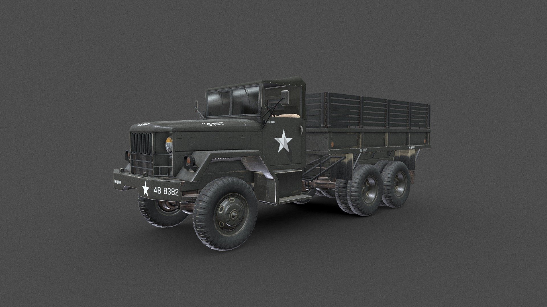 M35 Military Cargo Truck




-Low-poly ready to use in Games, AR/VR (19,555 Tris)

-Created in 3ds MAX 2018 no plugins used.

-Textures are in PNG format 4096x4096 PBR metalness 1 set.

-Files unit: Centimeters

-Available formats: MAX 2018 and 2015, OBJ, MTL, FBX, .tbscene.

-If you need any other file format you can always request it.

-All formats include materials and textures.
 - M35 Military Cargo Truck Low-poly - Buy Royalty Free 3D model by MaX3Dd 3d model
