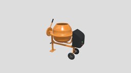 Mini Concrete Mixer mini, power, device, switch, transport, hard, concrete, roller, mixer, lego, metal, old, machine, buttons, spin, mix, building, construction, electric, industrial