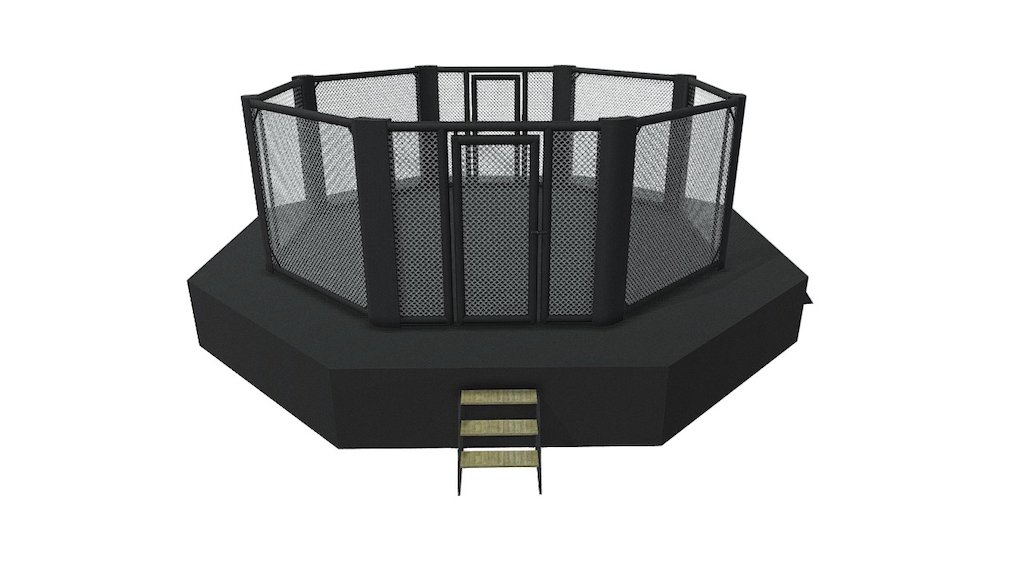 MMA Event Cage With Sidewalk - 3D model by filiphan 3d model