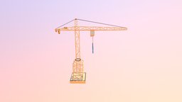 Building crane low poly 