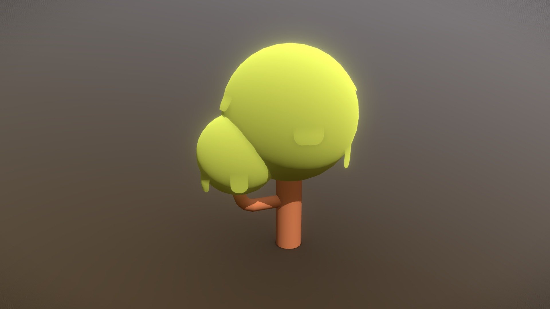 Cute toon tree. Usable in toon style games 3d model