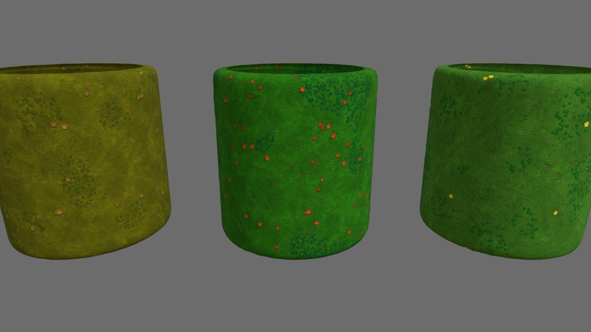 Stylized Grass texture

Includes:
- Customizable SBSAR file with 3 presets.
- Exported 2K and 4K Textures (you can re-export the textures from Substance Designer or Player in the format and resolution you want) 3d model