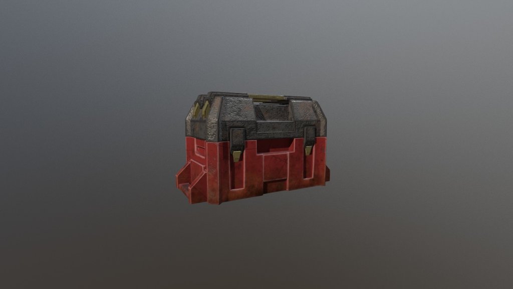 Sci-Fi container textured using substance pianter - Container - 3D model by CT (@CT3) 3d model